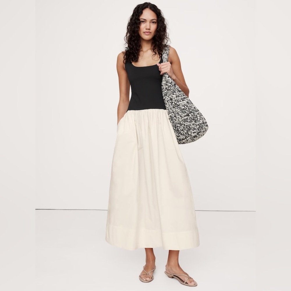 NWT banana republic XL drop waist midi dress